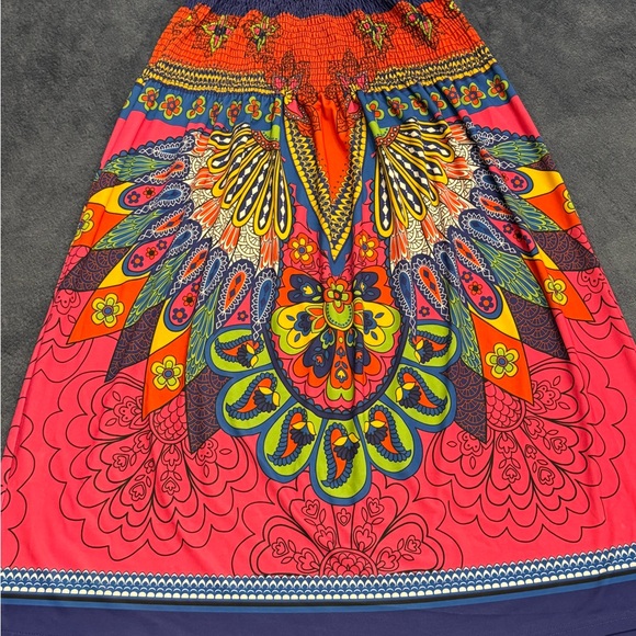 Cristinalove Multicolor Bohemian Smocked Dress - Picture 8 of 10